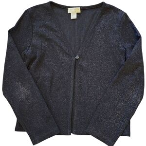 Express Tricot Black Sparkly Cardigan. Sz. L